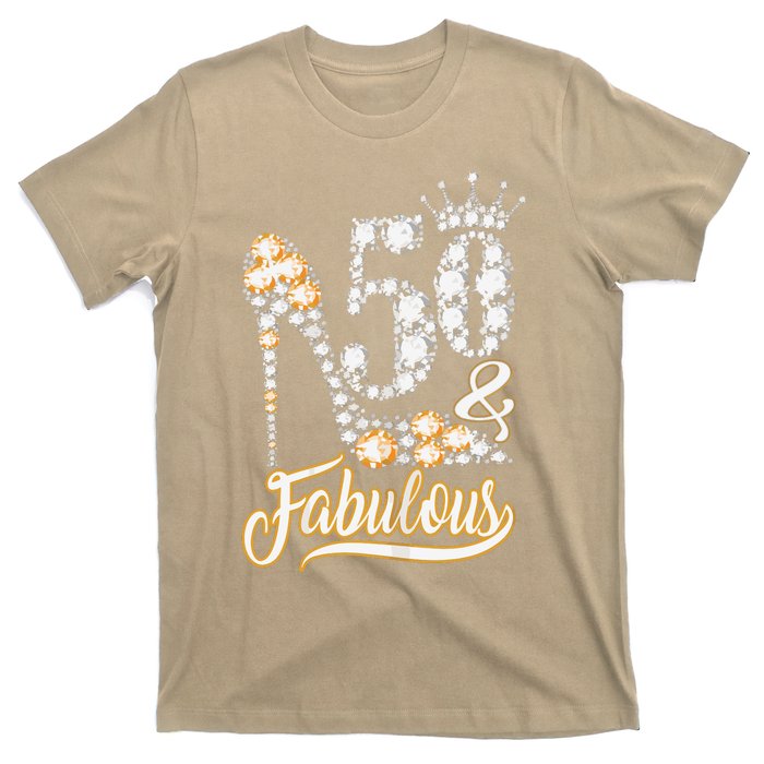 50 And Fabulous 50th Birthday Diamond Gift For Women T-Shirt