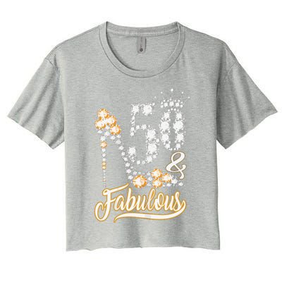 50 And Fabulous 50th Birthday Diamond Gift For Women Women's Crop Top Tee