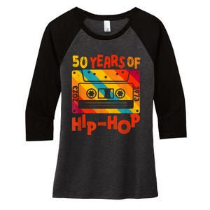 50th Anniversary Of Hip Hop 50 Years Of Hip Hop Old Music Women's Tri-Blend 3/4-Sleeve Raglan Shirt