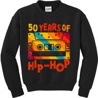 50th Anniversary Of Hip Hop 50 Years Of Hip Hop Old Music Kids Sweatshirt