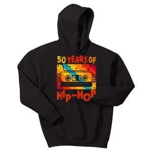 50th Anniversary Of Hip Hop 50 Years Of Hip Hop Old Music Kids Hoodie