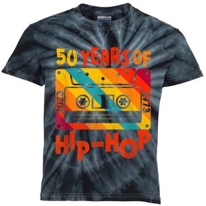 50th Anniversary Of Hip Hop 50 Years Of Hip Hop Old Music Kids Tie-Dye T-Shirt