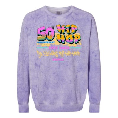 50th Anniversary Of Hip Hop Bronx New York Colorblast Crewneck Sweatshirt