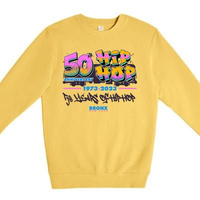 50th Anniversary Of Hip Hop Bronx New York Premium Crewneck Sweatshirt