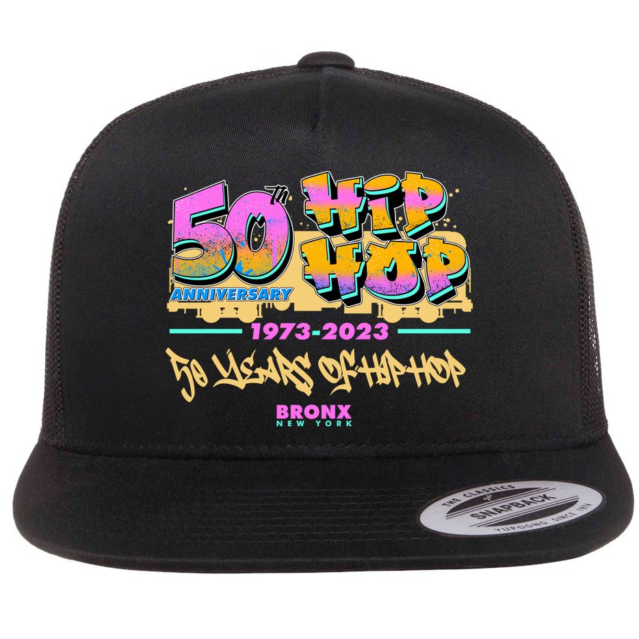 50th Anniversary Of Hip Hop Bronx New York Flat Bill Trucker Hat