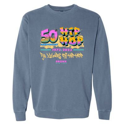 50th Anniversary Of Hip Hop Bronx New York Garment-Dyed Sweatshirt