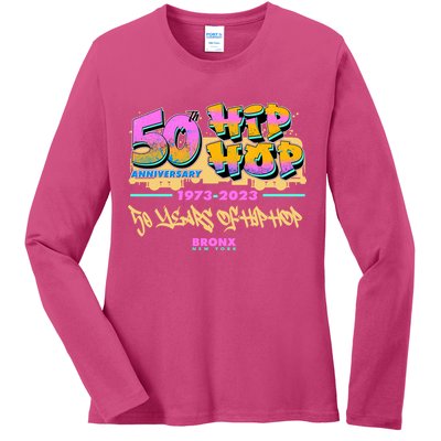 50th Anniversary Of Hip Hop Bronx New York Ladies Long Sleeve Shirt