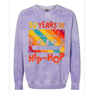 50th Anniversary Of Hip Hop 50 Years Of Hip Hop Old Music Colorblast Crewneck Sweatshirt