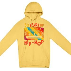 50th Anniversary Of Hip Hop 50 Years Of Hip Hop Old Music Premium Pullover Hoodie