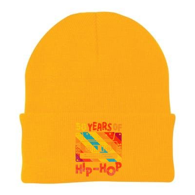 50th Anniversary Of Hip Hop 50 Years Of Hip Hop Old Music Knit Cap Winter Beanie