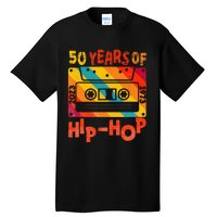 50th Anniversary Of Hip Hop 50 Years Of Hip Hop Old Music Tall T-Shirt