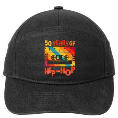 50th Anniversary Of Hip Hop 50 Years Of Hip Hop Old Music 7-Panel Snapback Hat