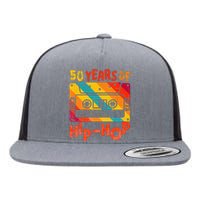 50th Anniversary Of Hip Hop 50 Years Of Hip Hop Old Music Flat Bill Trucker Hat