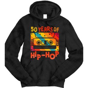 50th Anniversary Of Hip Hop 50 Years Of Hip Hop Old Music Tie Dye Hoodie