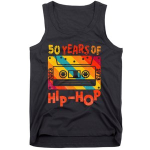 50th Anniversary Of Hip Hop 50 Years Of Hip Hop Old Music Tank Top