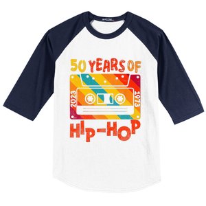 50th Anniversary Of Hip Hop 50 Years Of Hip Hop Old Music Baseball Sleeve Shirt