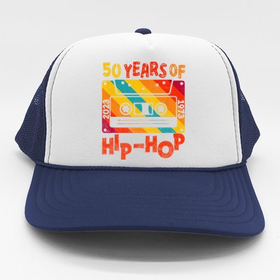 50th Anniversary Of Hip Hop 50 Years Of Hip Hop Old Music Trucker Hat