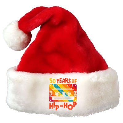 50th Anniversary Of Hip Hop 50 Years Of Hip Hop Old Music Premium Christmas Santa Hat