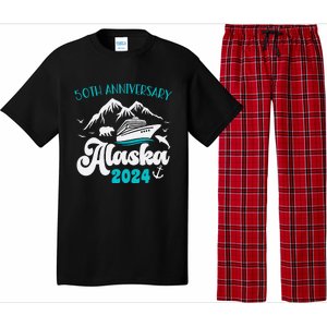 50th Anniversary Wedding Alaska Cruise 2024 Couple Vacation Pajama Set