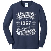 55 Birthday 1967 Gift Vintage 55 Birthday Kids Long Sleeve Shirt