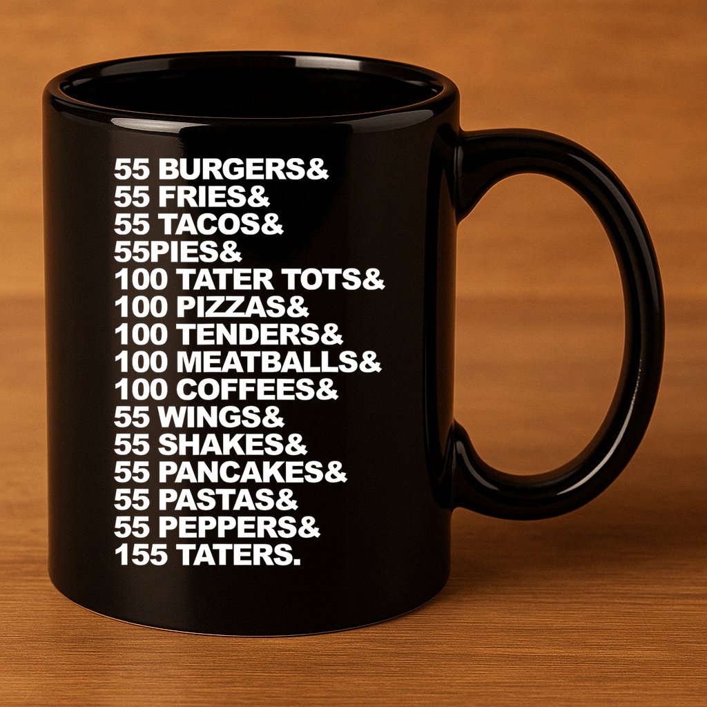 55 Burgers 55 Fries I Think You Should Leave 11oz C Handle Ceramic Mug