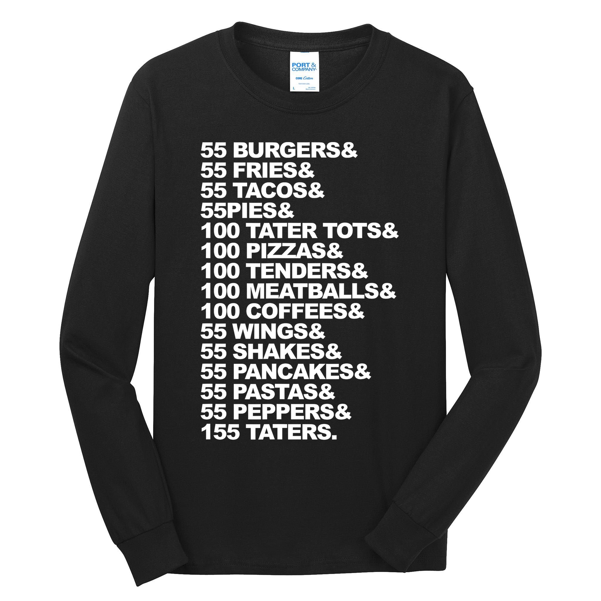 55 Burgers 55 Fries I Think You Should Leave Tall Long Sleeve T-Shirt