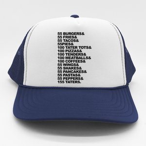 55 Burgers 55 Fries I Think You Should Leave Trucker Hat