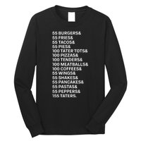 55 Burgers 55 Fries I Think You Should Leave Vintage Meme Long Sleeve Shirt