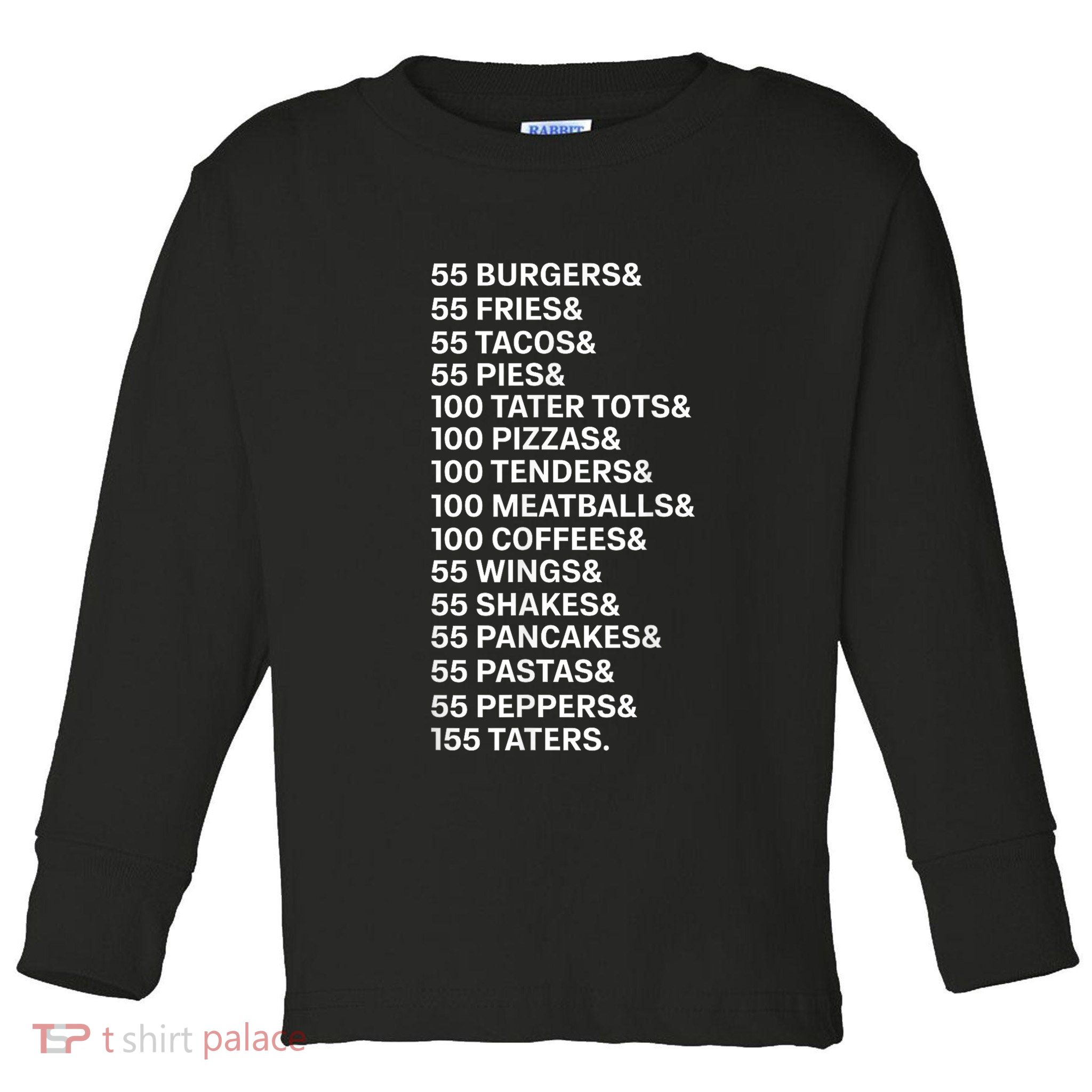 55 Burgers 55 Fries I Think You Should Leave Vintage Meme Toddler Long Sleeve Shirt