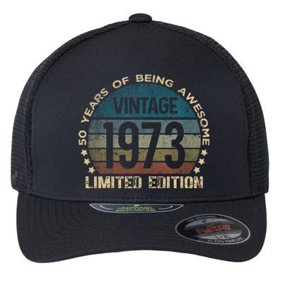 50th Birthday 50 Year Old Limited Edition Gifts Vintage 1973 Flexfit Unipanel Trucker Cap