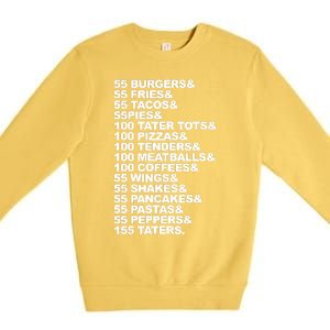 55 Burgers 55 Fries I Think You Should Leave Premium Crewneck Sweatshirt