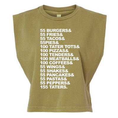 55 Burgers 55 Fries I Think You Should Leave Garment-Dyed Women's Muscle Tee