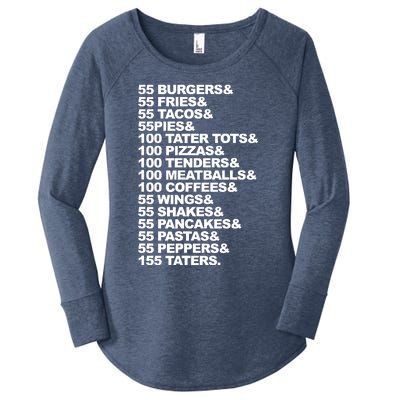 55 Burgers 55 Fries I Think You Should Leave Women's Perfect Tri Tunic Long Sleeve Shirt