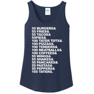 55 Burgers 55 Fries I Think You Should Leave Ladies Essential Tank