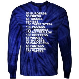 55 Burgers 55 Fries I Think You Should Leave Tie-Dye Long Sleeve Shirt