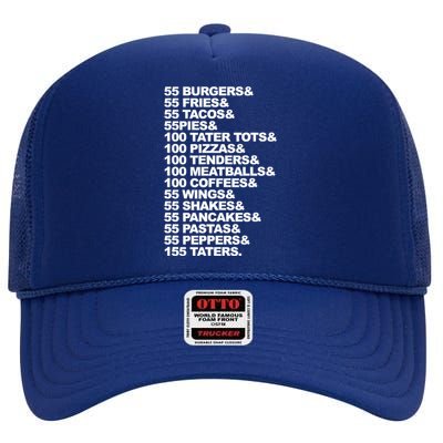 55 Burgers 55 Fries I Think You Should Leave High Crown Mesh Back Trucker Hat