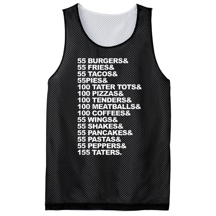 55 B.U.R.G.E.R.S 55 Fries I Think You Should Leave Mesh Reversible Basketball Jersey Tank