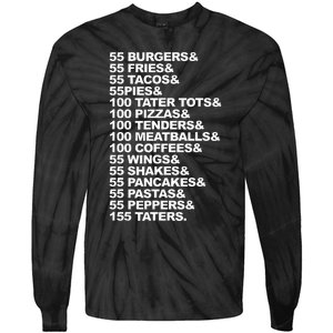 55 B.U.R.G.E.R.S 55 Fries I Think You Should Leave Tie-Dye Long Sleeve Shirt