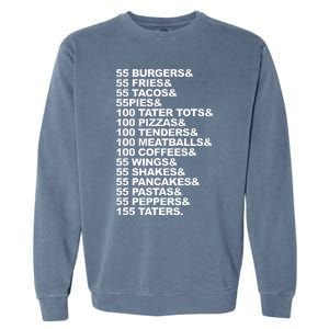 55 B.U.R.G.E.R.S 55 Fries I Think You Should Leave Garment-Dyed Sweatshirt