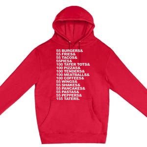 55 B.U.R.G.E.R.S 55 Fries I Think You Should Leave Premium Pullover Hoodie