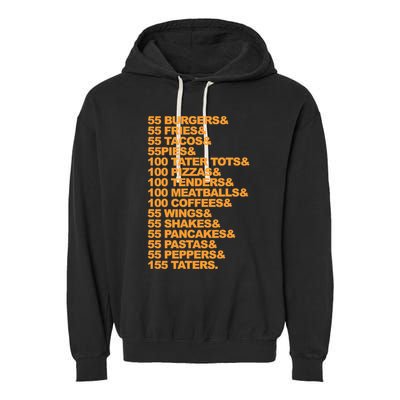 55 Burgers 55 Fries I Think You Should Leave Garment-Dyed Fleece Hoodie