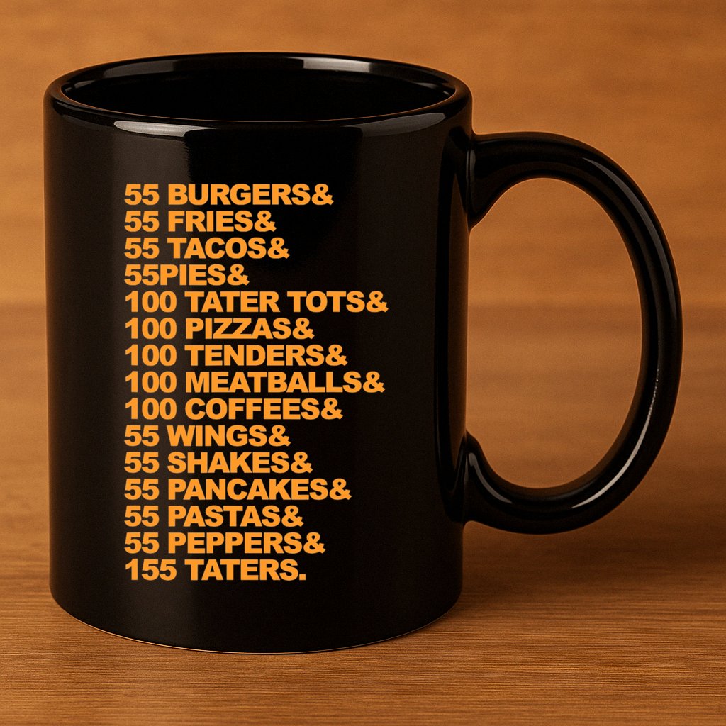 55 Burgers 55 Fries I Think You Should Leave 11oz C Handle Ceramic Mug