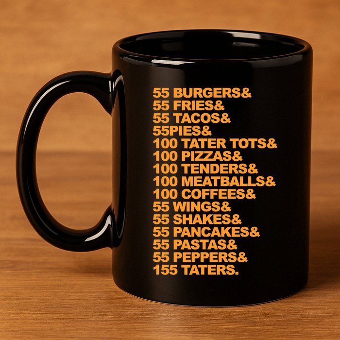 55 Burgers 55 Fries I Think You Should Leave 11oz C Handle Ceramic Mug