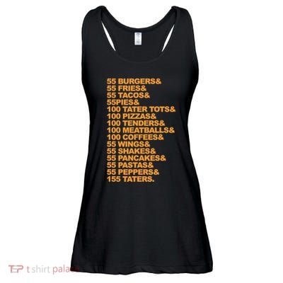 55 Burgers 55 Fries I Think You Should Leave Ladies Essential Flowy Tank