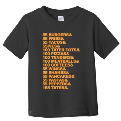 55 Burgers 55 Fries I Think You Should Leave Toddler T-Shirt
