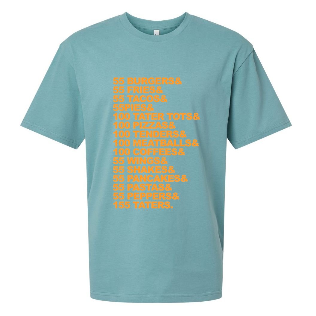 55 Burgers 55 Fries I Think You Should Leave Sueded Cloud Jersey T-Shirt
