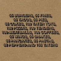 55 Burgers 55 Fries 55 Tacos 55 Pies 55 Cokes Cotton Canvas Backpack