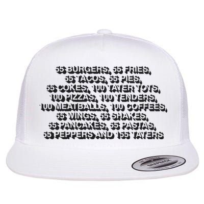 55 Burgers 55 Fries 55 Tacos 55 Pies 55 Cokes Flatbill Hat