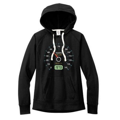 50th Birthday 50th Speedometer Born In 1973 Women's Fleece Hoodie