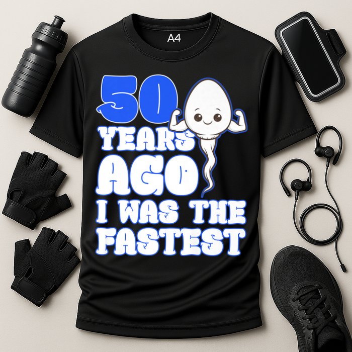 50th Birthday 50 Years Ago I Was The Fastest Cooling Performance Crew T-Shirt